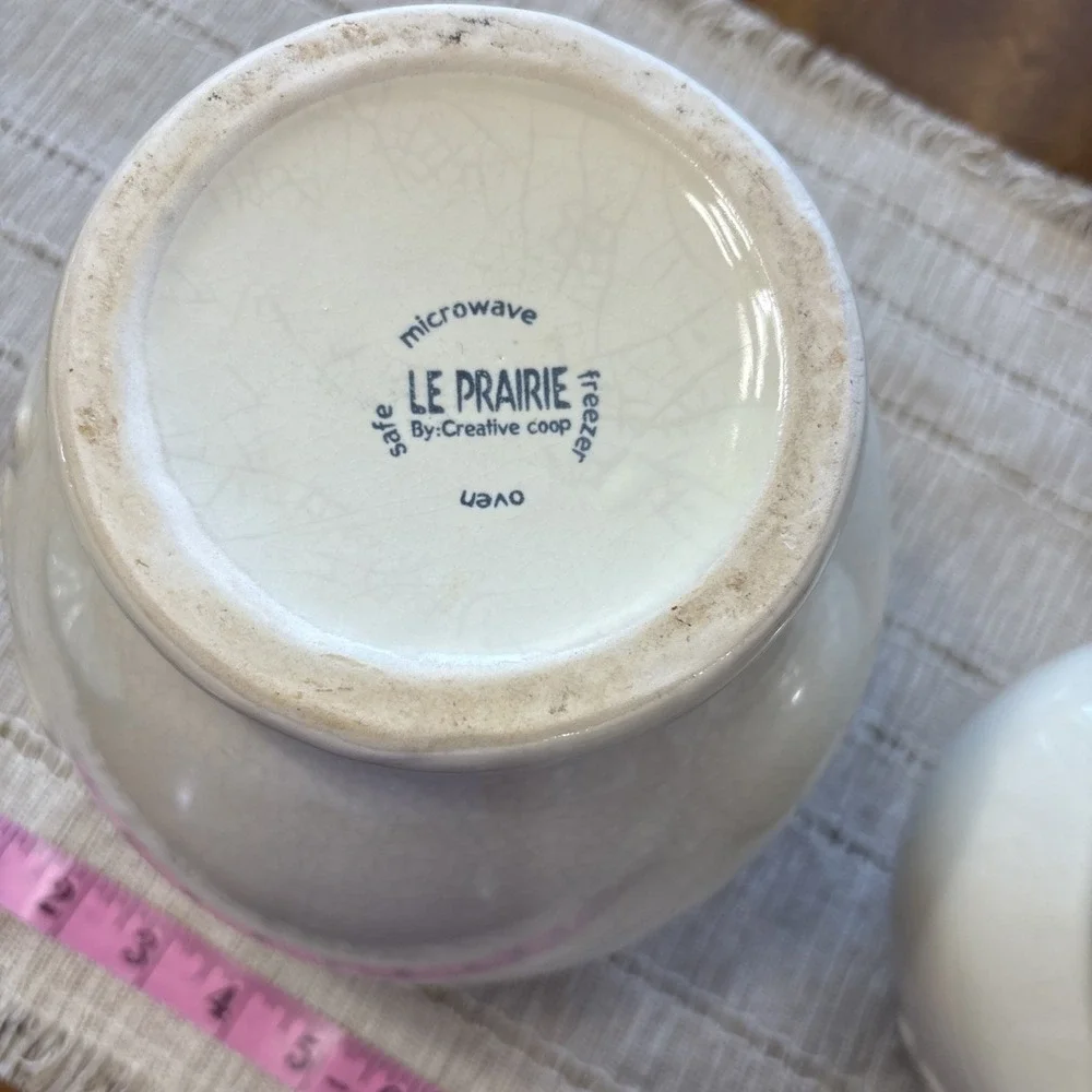 Le Prairie 3 Pc Canister Set Flour Sugar Tea By Creative Co- Op